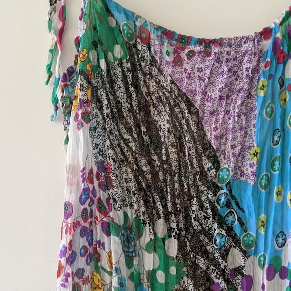 AKIRA Chiffon Print Block Multi-Color Dress/Top - Picture 2 of 5